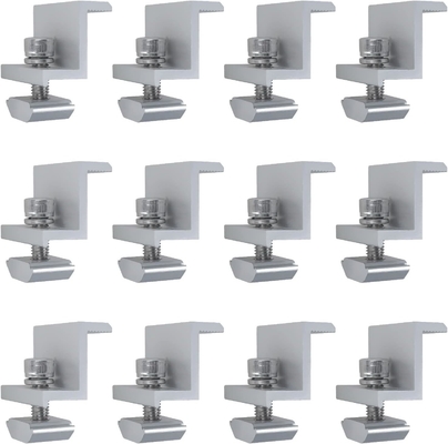 Aluminum Solar Mounting Mid Clamp with 1.5KN/m2 Snow Load and Andoized Treatment