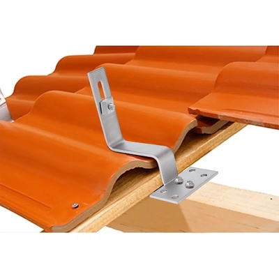 Solar Roof Aluminum Hook Installation Site on Tile Roof for 1.4KN/m2 Snow Load