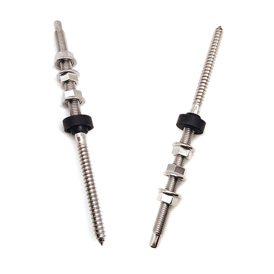 Aluminum Stainless Steel 304 Hanger Bolts for Solar Mounting Various Sizes Directly Sell