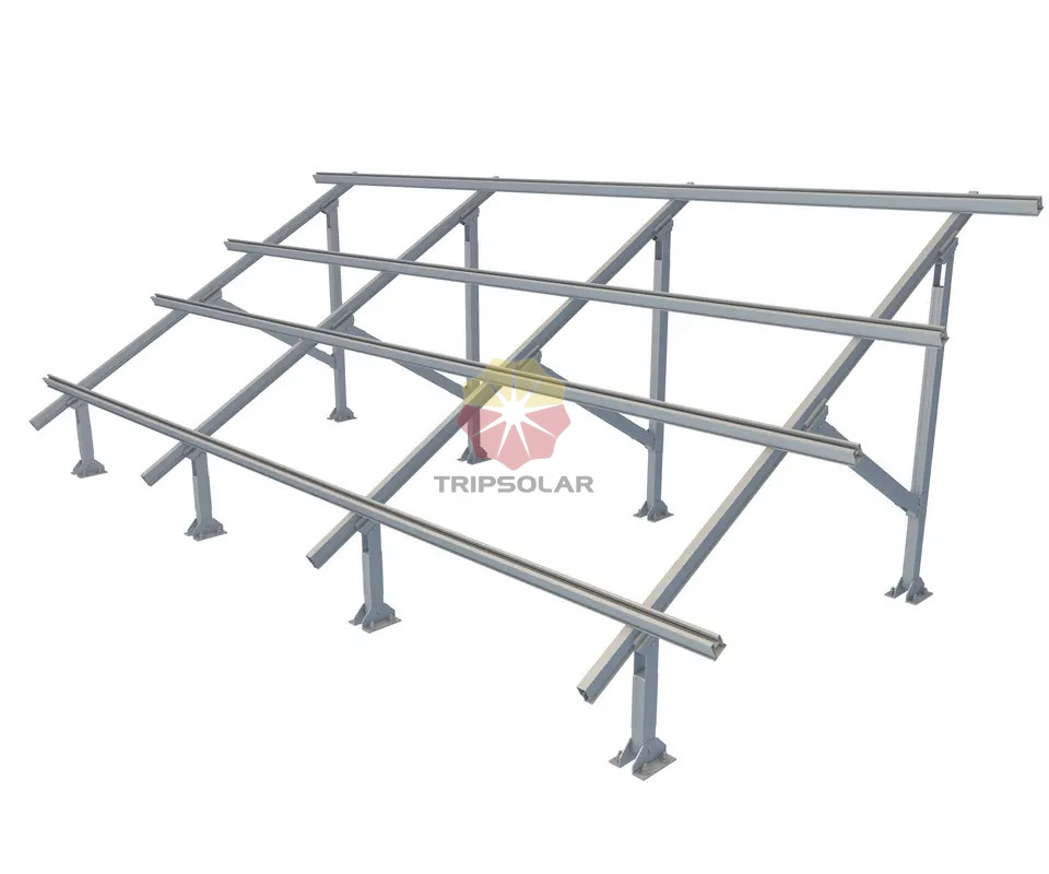 Easy and Quick Installation Solar Panel Ground Mounting System with Wind Load of 60M/s