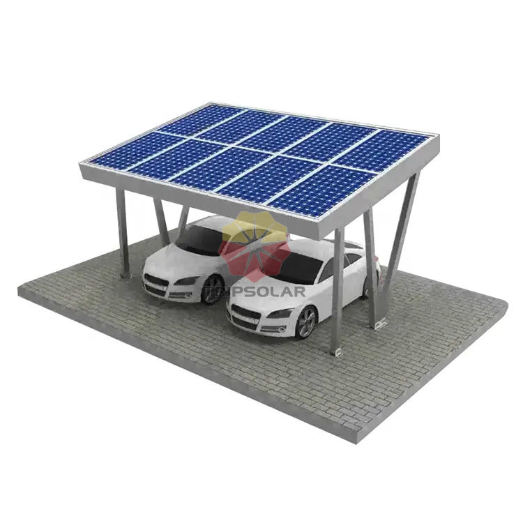 Customizable Carport Solar System Pergola with 60m/s Wind Load Tilt Angle 0-60 degree