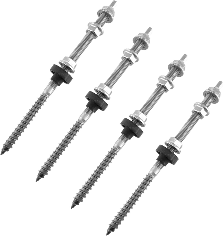 Snow Load 1.4KN/m2 M10*200 Solar Ground Screws with Aluminum Stainless Steel 304