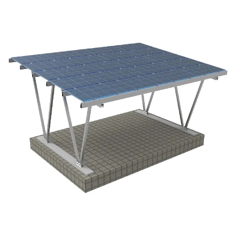 Natural 9kw Full Installation Solar Rack Aluminium Car Parking Structure System for Home