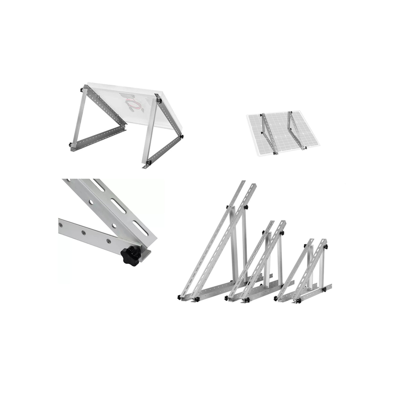 Wind Load 60M/s Ground Solar Panel Mounting Racking with Adjustable Front Rear Leg Mount