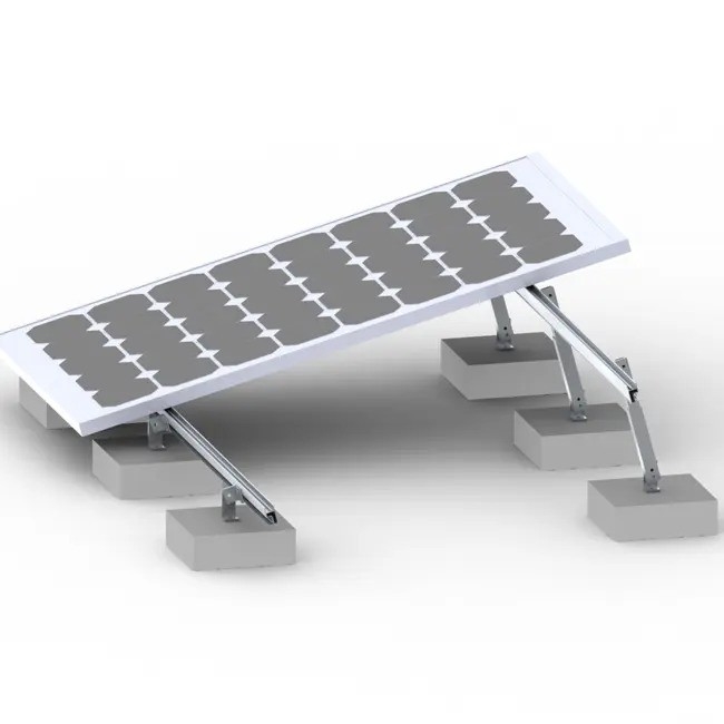 Front and Rear Leg Brackets for Silver/Black Solar Panel Mounting Tilt Angle 10deg-60deg