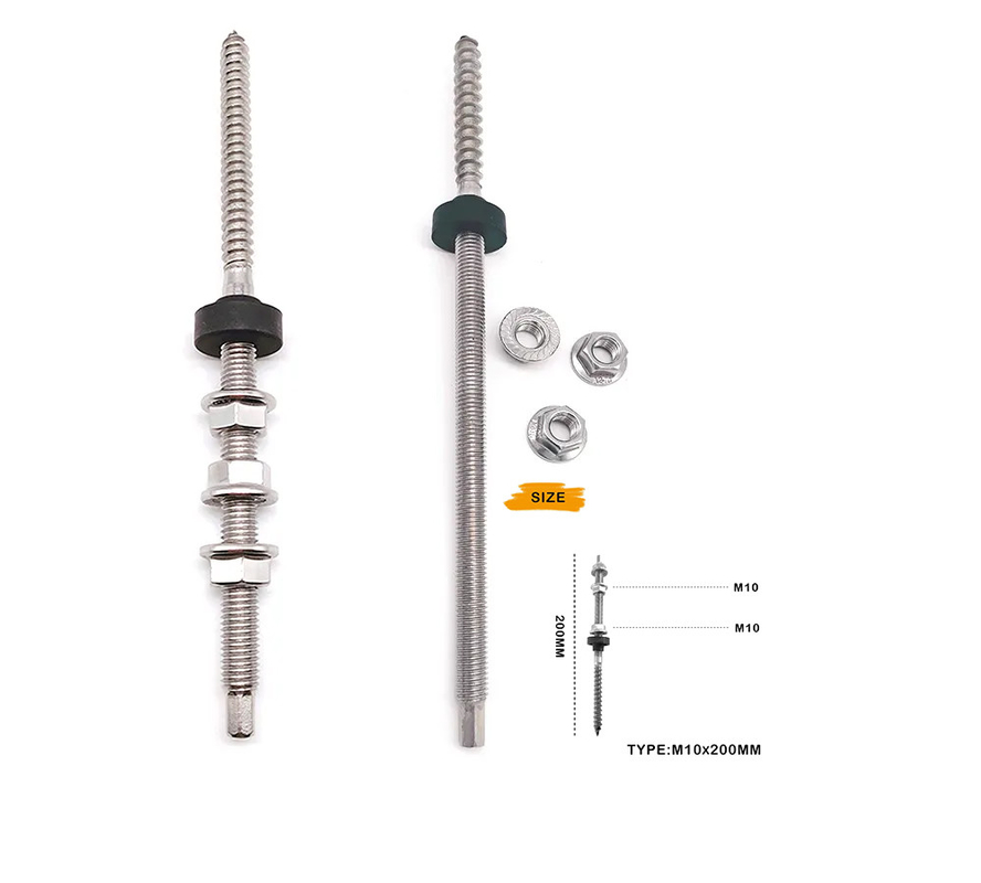 Flat Tile Solar Roof Hook SUS Mounting Structure 25YRS Service Life and Various Sizes