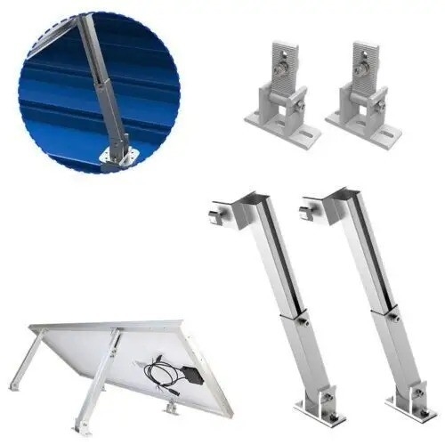 Silver or Black Aluminium Mounting Brackets for Solar Panel Pole Mounting Structures