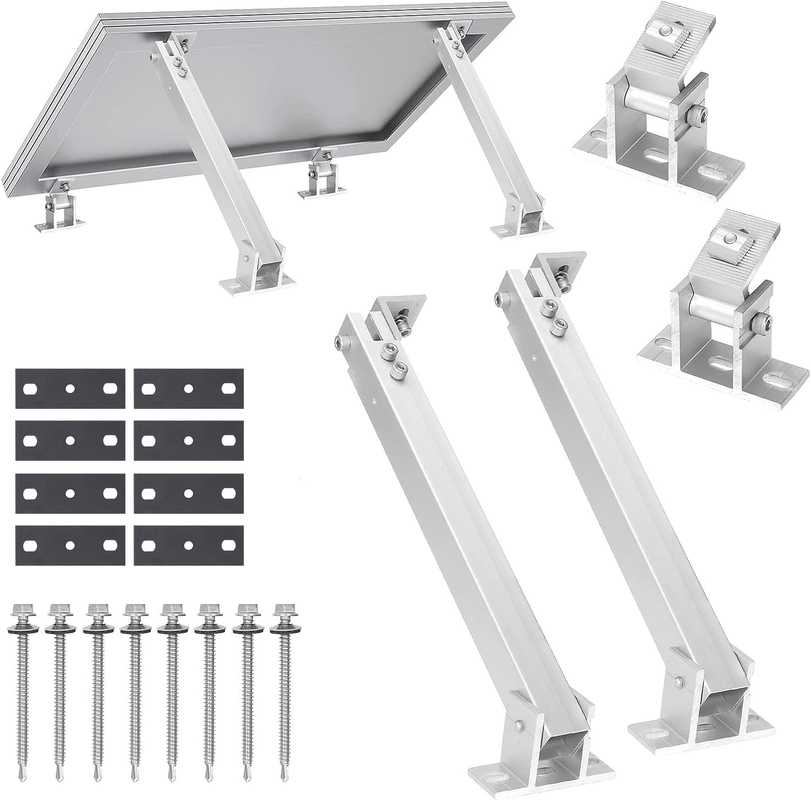 Adjustable Angle Bracket for Solar Panel Mounting on Tile Roof and Wind Load of 60M/s