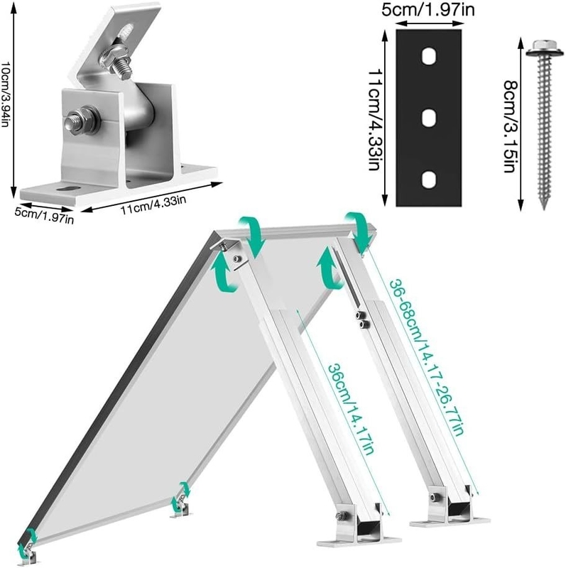 ISO9001/CE/AS/NZS 1170/TUV Certified Adjustable Support Solar Panel Mounting Bracket