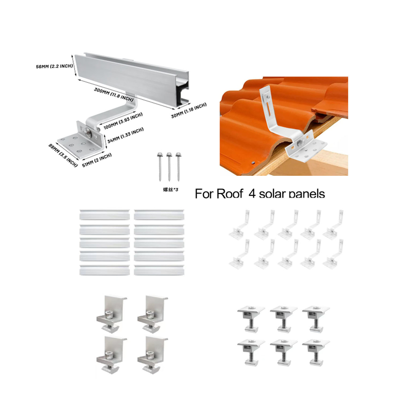 Natural Aluminum Roof Hook for Easy Installation of Metal Roof Solar Panel Mount Bracket
