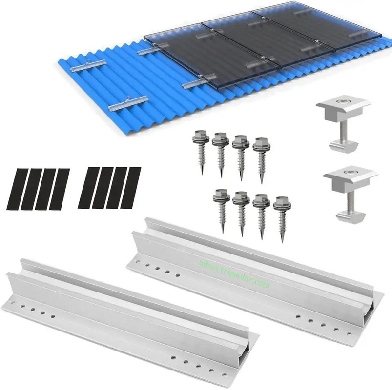Solar Rail Connector Clamp for Solar Panel Mounting on Landscape/Portrait Orientation