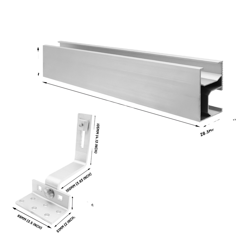 Snow Load 1.4kn/m2 Carbon Steel Solar Panels Mounting Brackets for Quick Installation