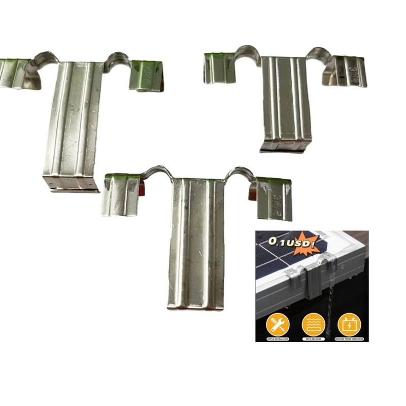 Carbon Steel Solar Middle Clamp Racking Bracket with AS/NZS Standard Solar Drain Clip