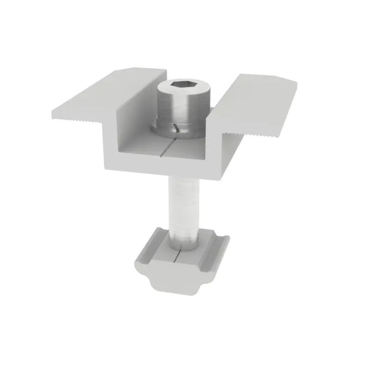 Snow Load 1.4KN/m2 Solar End Clamp for Solar Energy System in Solar Panel Mounting