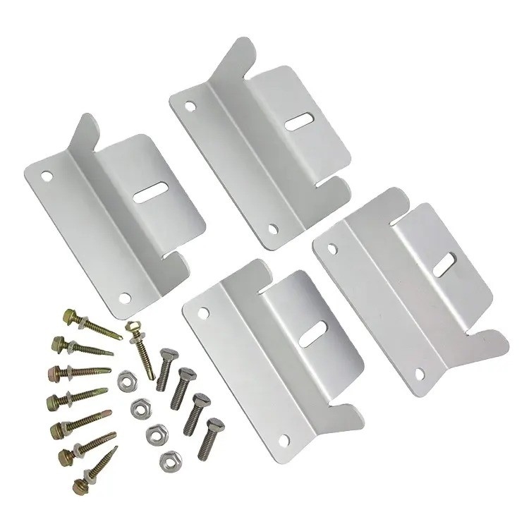 Natural Silver or Black Hot-dip Galvanized Solar Panel Mounting Z Bracket Kit for RV System